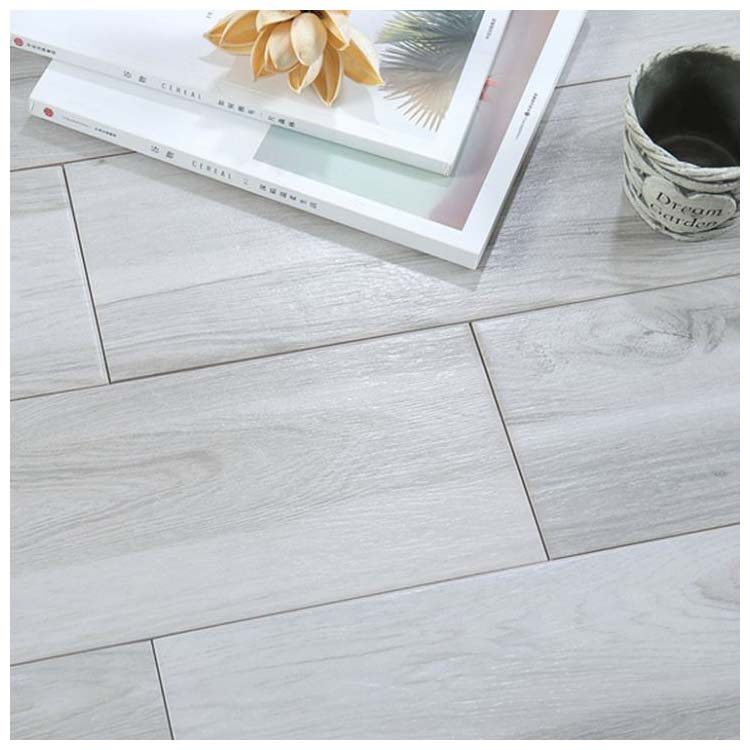 Beige Polished Ceramic Wood Tile