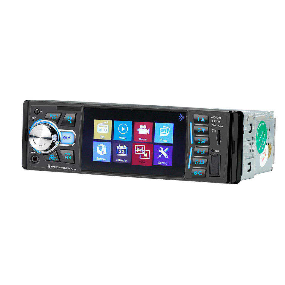 Car hands-free call reversing priority USB card machine 4026UM 4.1-inch HD 1din player MP5