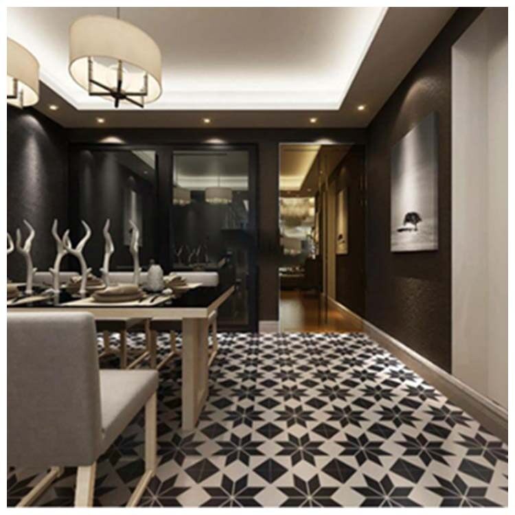 Black Polished Ceramic Floor Tile