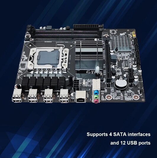 X58 PC Motherboard DDR3 Memory LGA 1366 Desktop Motherboard Dual Channel Computer Motherboard Support E5640 USB 2.0 SATA 1600MHz
