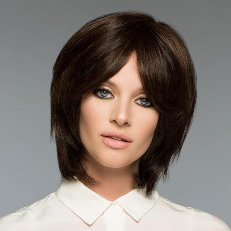 short brown human hair wigs