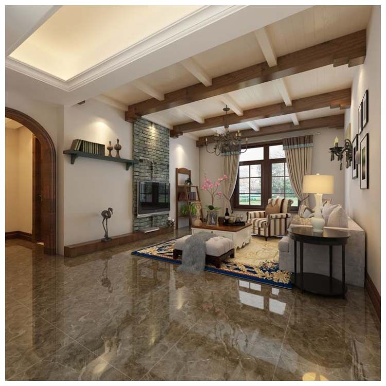 White Polished Ceramic Floor Tile