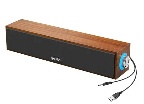 Wooden Retro Portable Bluetooth Speaker TV Computer 360 Stereo High Fidelity Dual Speaker Heavy Bass Echo Wall Desktop Speaker