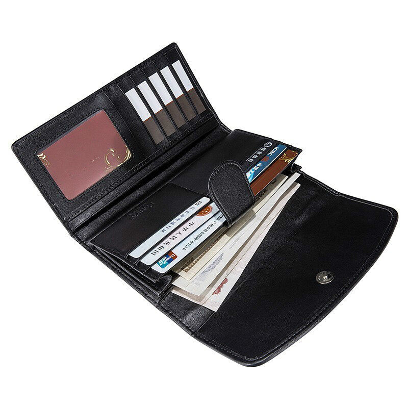Stingray Skin Women Wallets Genuine Leather Wallet Long Tri-fold Bag Business Wallet Card Holder Women Purse Clutch Bags