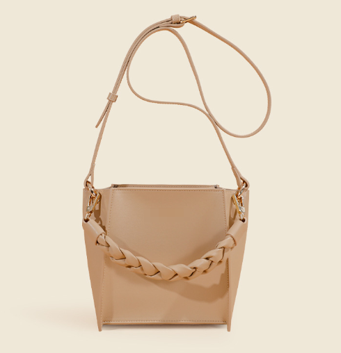 Bucket bag made of cowhide