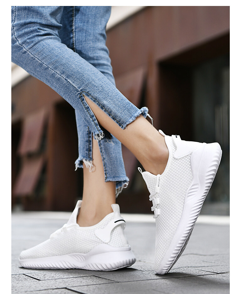 Men White Shoes Tennis Unisex Casual Lace-up Super Light Couple Footwear Fashion Size 48 Women Sneaker Dropshipping