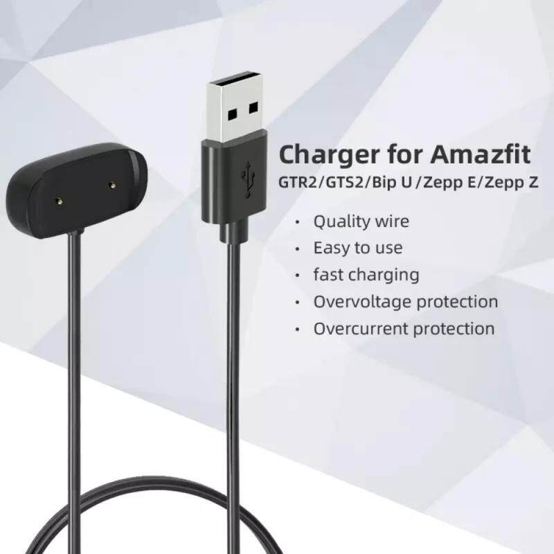 Cable de carga USB para reloj inteligente, cargador magnético para Huami  Amazfit Bip U Pro/GTS 2 Mini/GTR 2/2e/Trex Pro/GTR 3 Pro - AliExpress