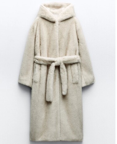 Coats With Hood Winter Warm Fake Mink Fur Jackets Snap Buttons On Front Women Fur Jacket Belt On Waist