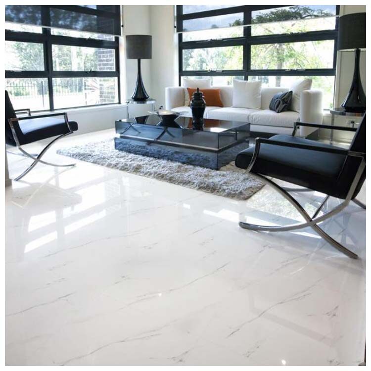 Beige Polished Ceramic Floor Tile