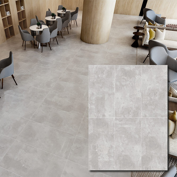 Dark Grey Glazed Porcelain Floor Tile