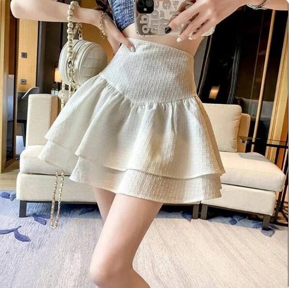 Womens Skirt Pleat Sexy Mini Short Flare High Waist Pleated Ruffle Skirts for Women Korean Style Modest Luxury Y2k V Clothing