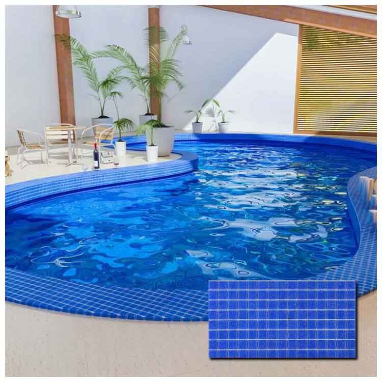 Blue Polished Ceramic Tile