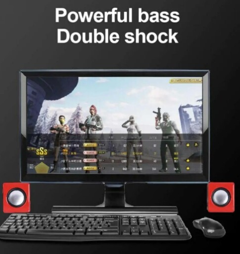 USB Wired Speaker Surround Stero Sound Powerful Bass Desktop Loudspeaker For Laptop Tablet PC Computer Loudspeaker Music Player