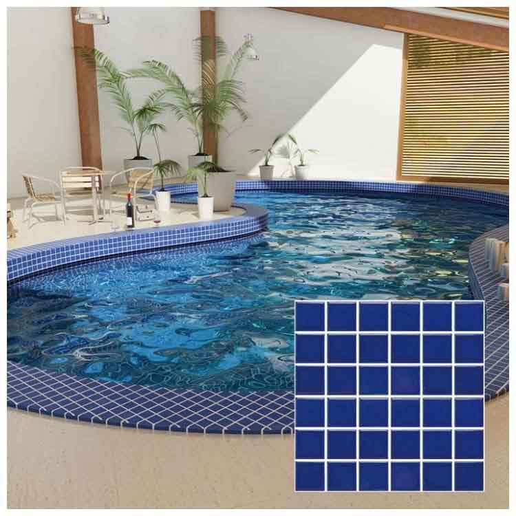 Blue Polished Ceramic Tile