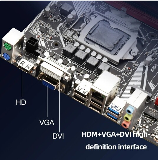 B75-S LGA 1155 Motherboard PCI-E 16X/1X NVME M.2 SSD Support 4xDDR3 PC Memory Dual Channels Interface PC MainBoard 32GB