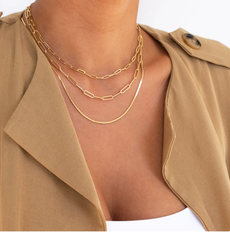 Yellow Gold Delicate Chain Necklace
