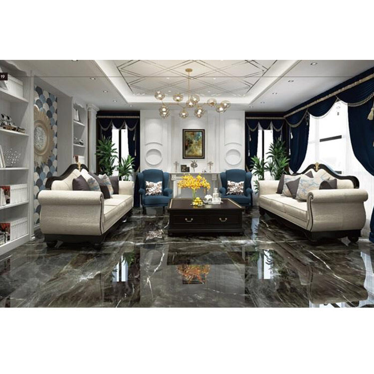 Black Polished Porcelain Floor Tile